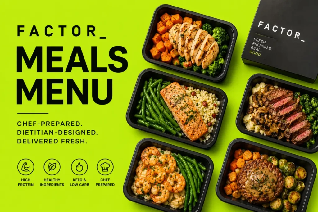 Factor Meals Menu